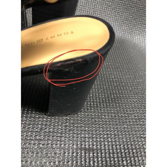 Tommy Hilfiger Black Block-Heel Dress Sandal Size 9 - Picture 9 of 9